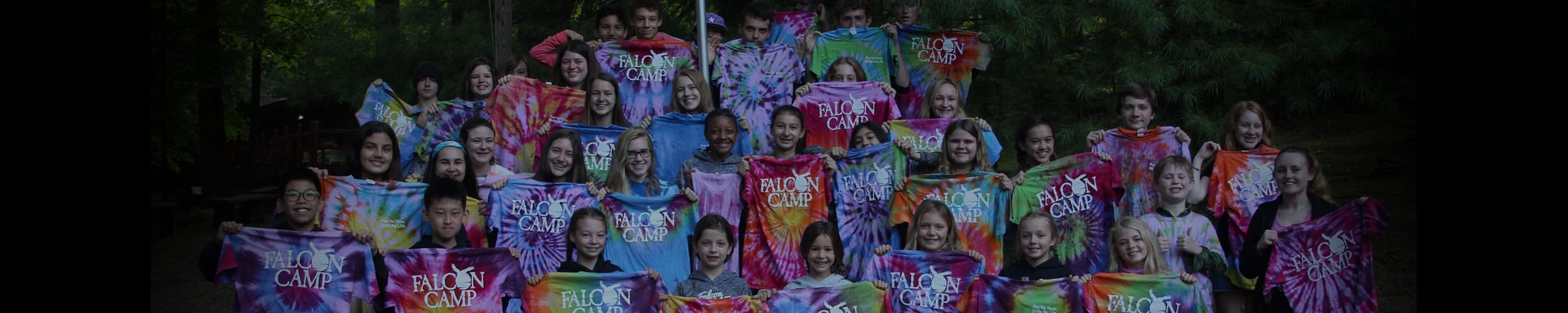 Campers with Falcon Camp t-shirts