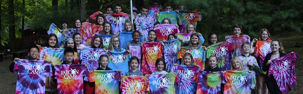 Campers with Falcon Camp t-shirts