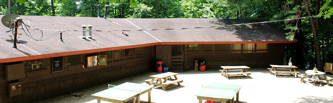 Falcon Camp dining hall outside