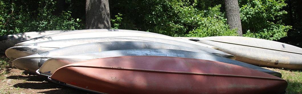 canoes at summer camp