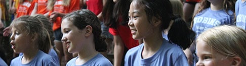 Young girls at summer camp