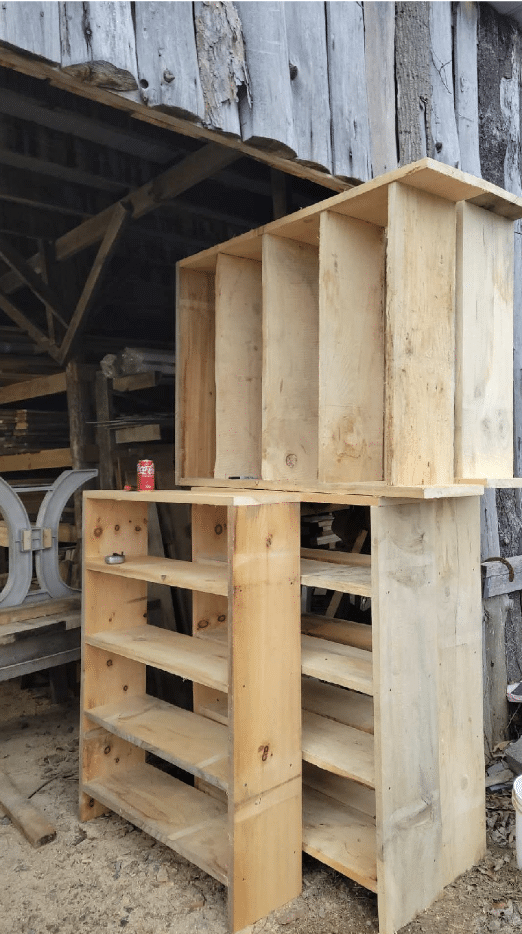 New shelves built with Falcon Lumber